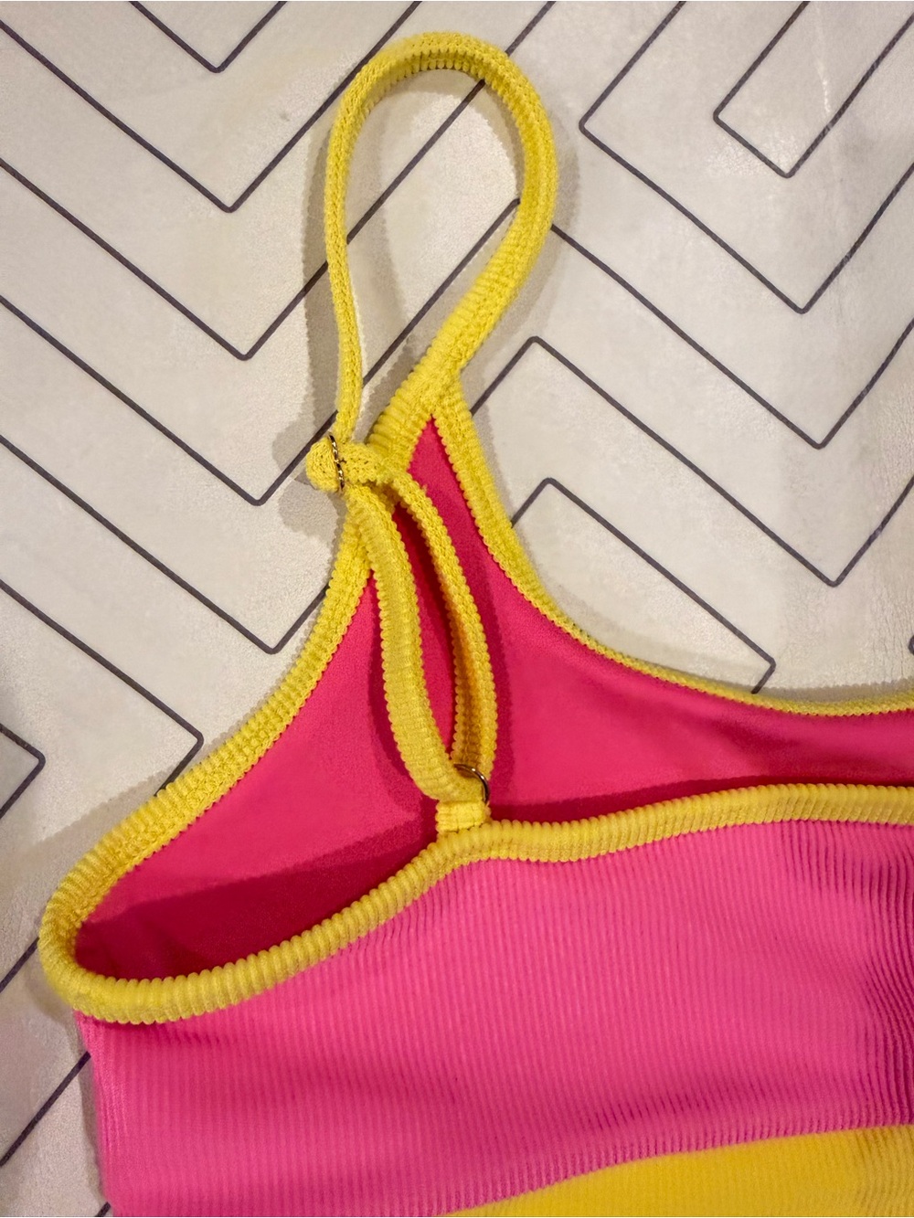 Beach Riot Ribbed Neon Colorblock Bikini Top - Picture 8 of 9